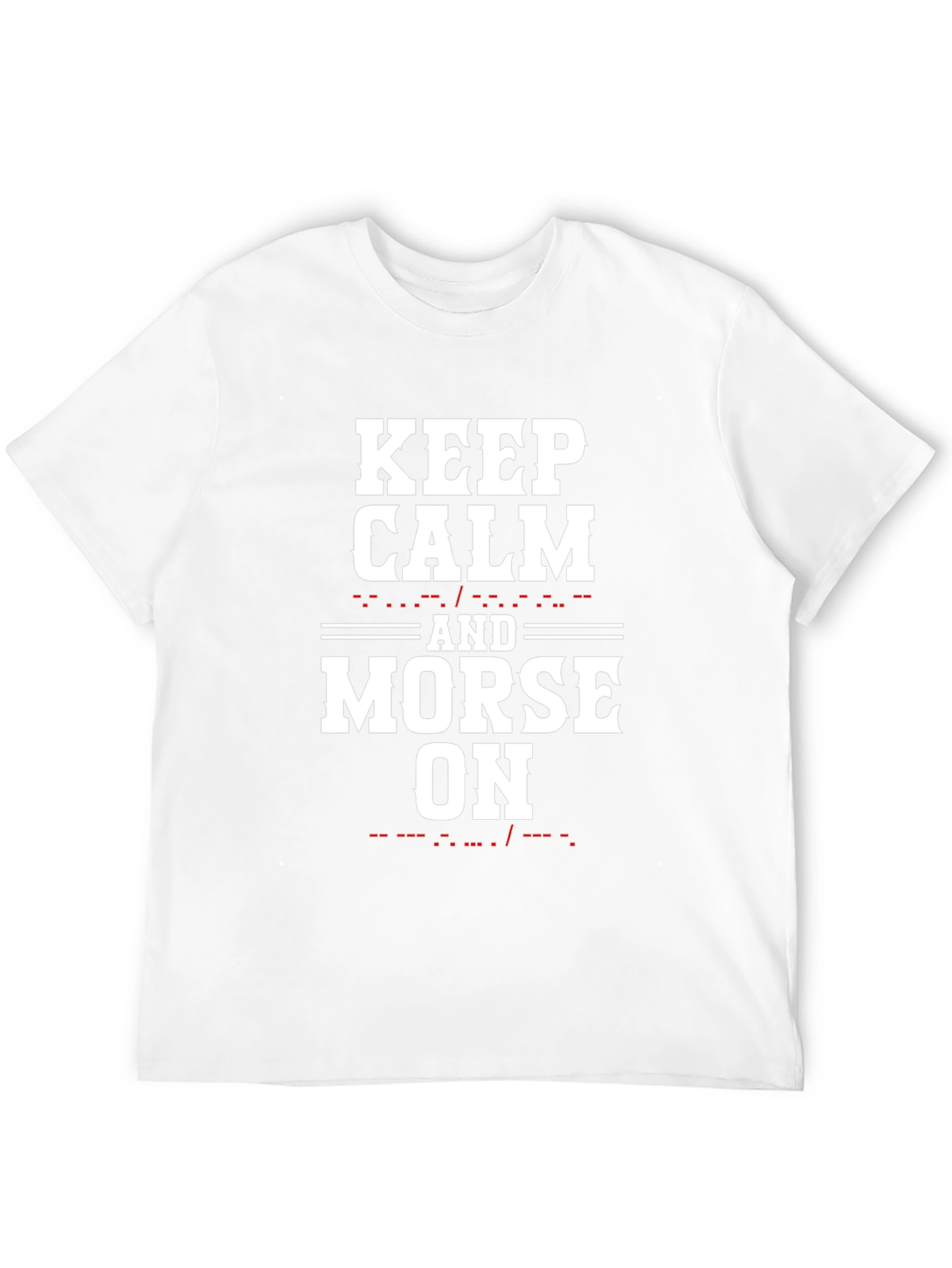 Camiseta Negra Keep Calm and Morse On