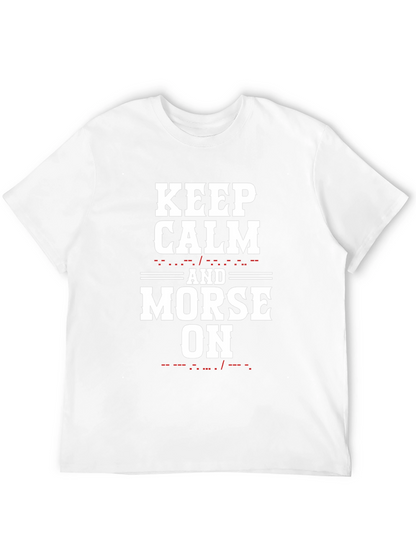 Camiseta Negra Keep Calm and Morse On