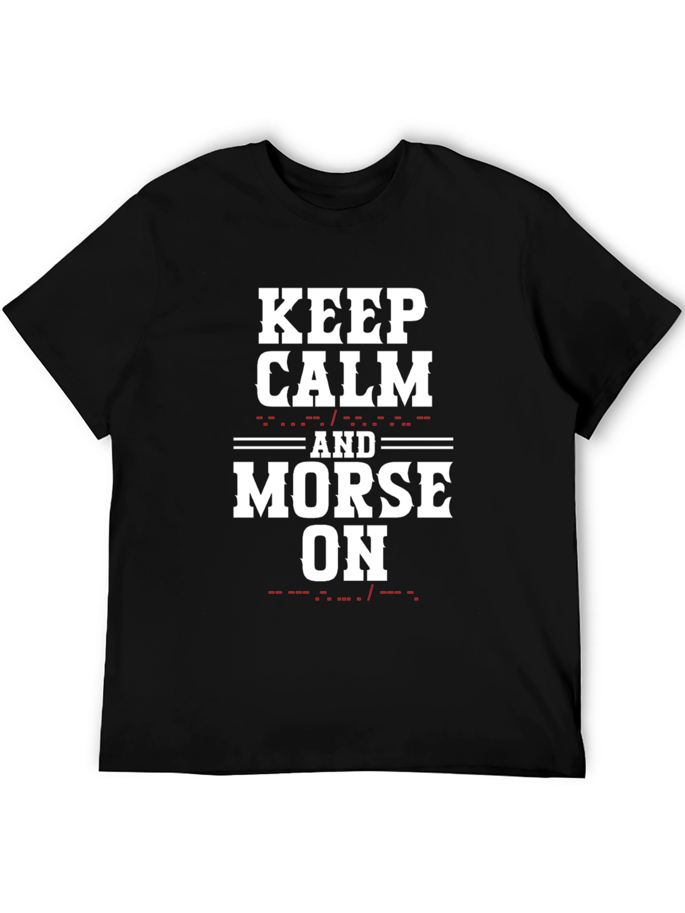 Camiseta Negra Keep Calm and Morse On