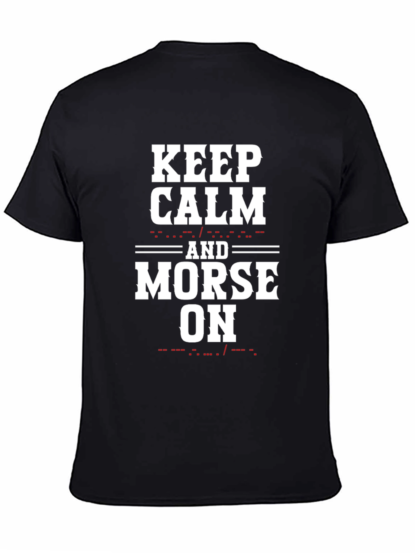 Camiseta Negra Keep Calm and Morse On