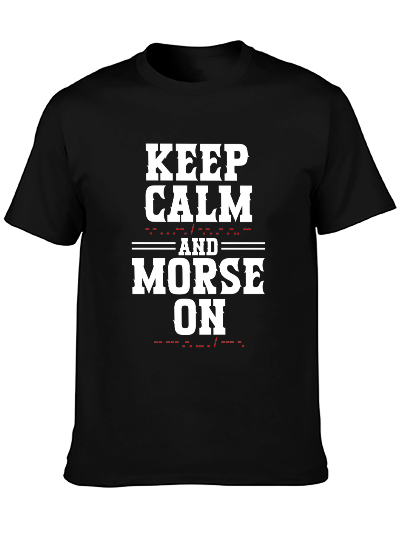 Camiseta Negra Keep Calm and Morse On