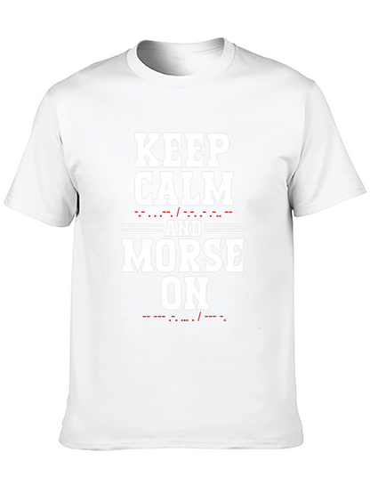 Camiseta Negra Keep Calm and Morse On