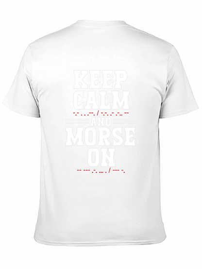 Camiseta Negra Keep Calm and Morse On