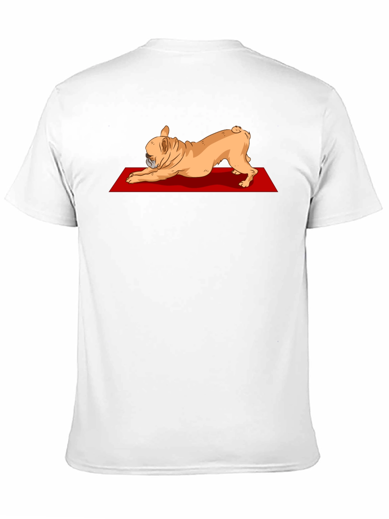 Camiseta Negra con Diseño de Bulldog Francés Yoga