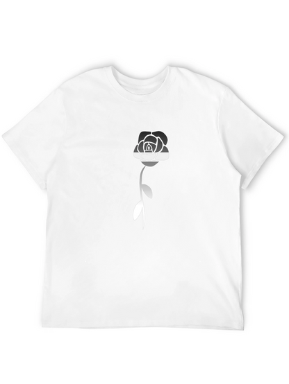 Camiseta Negra con Rosa Asexual