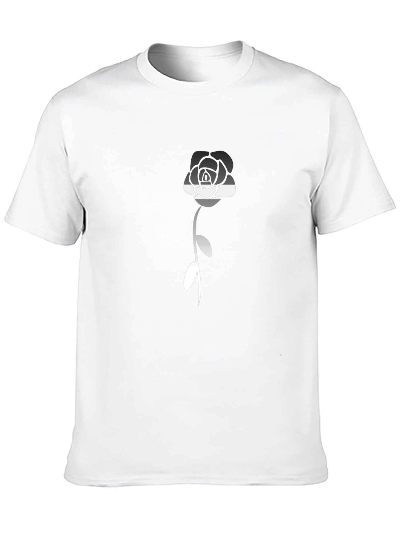 Camiseta Negra con Rosa Asexual