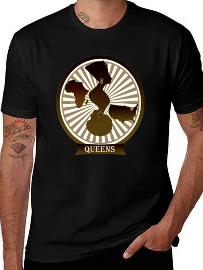Camiseta Queens con Diseño Gráfico Abstracto
