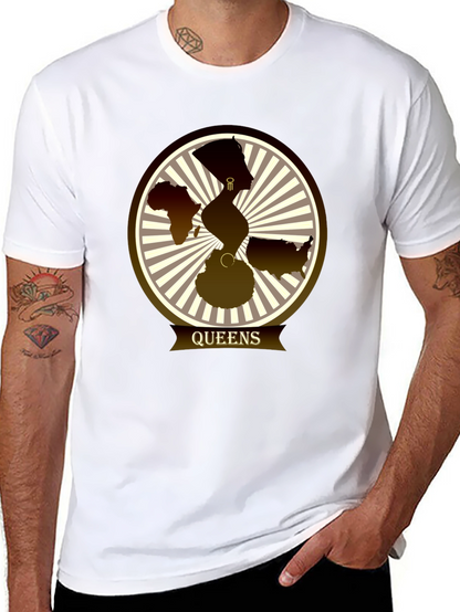 Camiseta Queens con Diseño Gráfico Abstracto