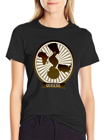 Camiseta Queens con Diseño Gráfico Abstracto