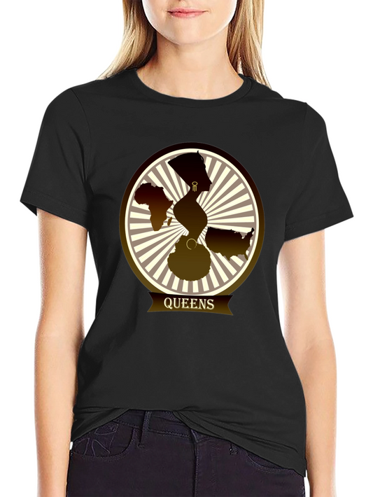 Camiseta Queens con Diseño Gráfico Abstracto