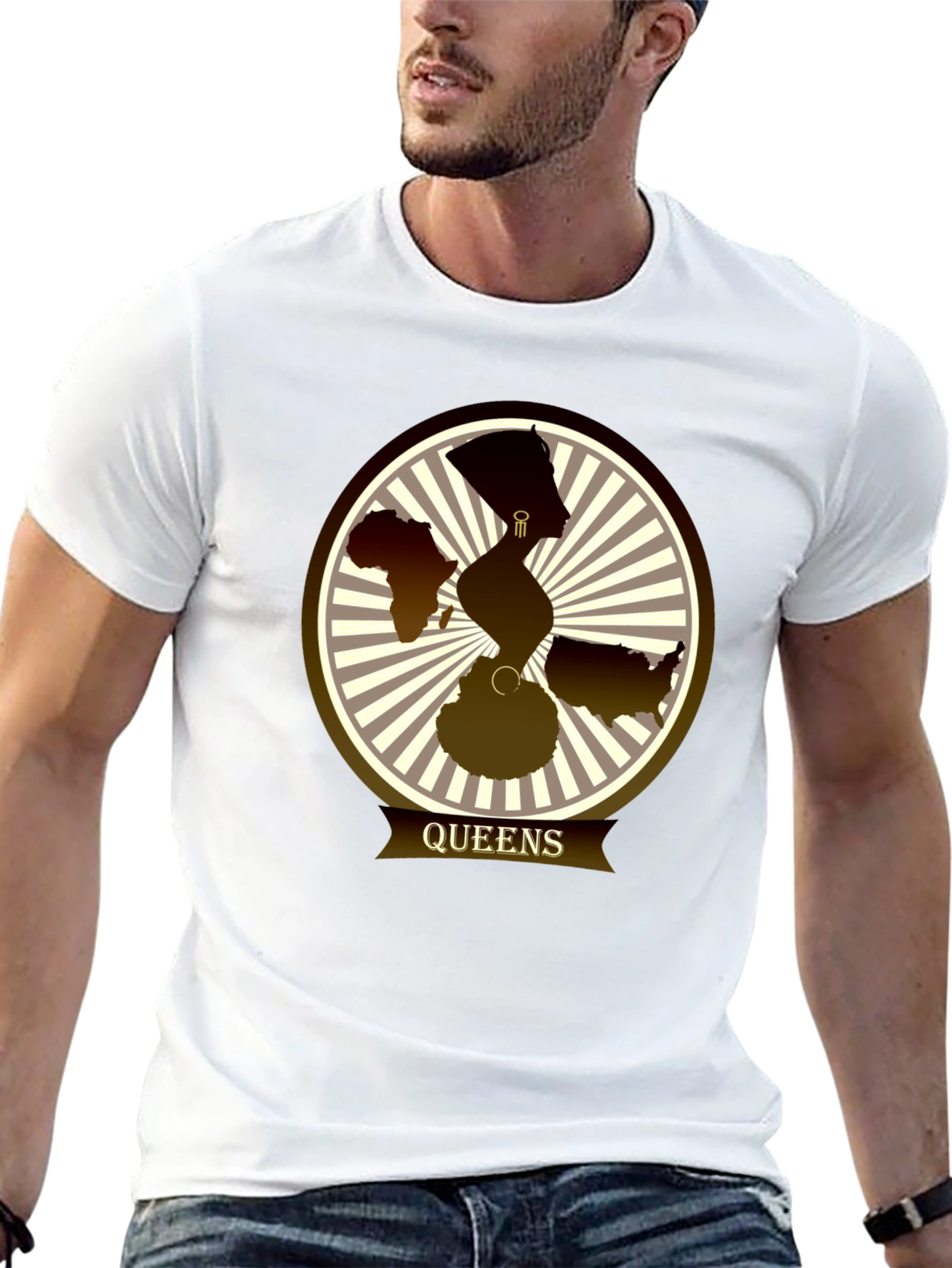Camiseta Queens con Diseño Gráfico Abstracto