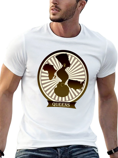 Camiseta Queens con Diseño Gráfico Abstracto