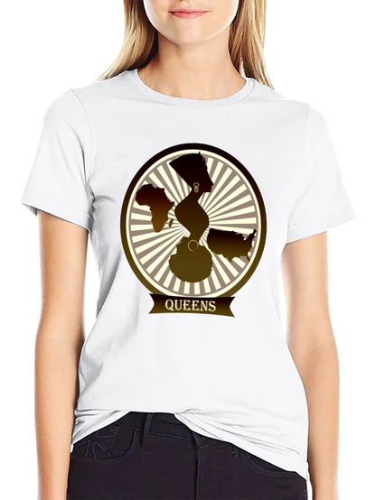 Camiseta Queens con Diseño Gráfico Abstracto