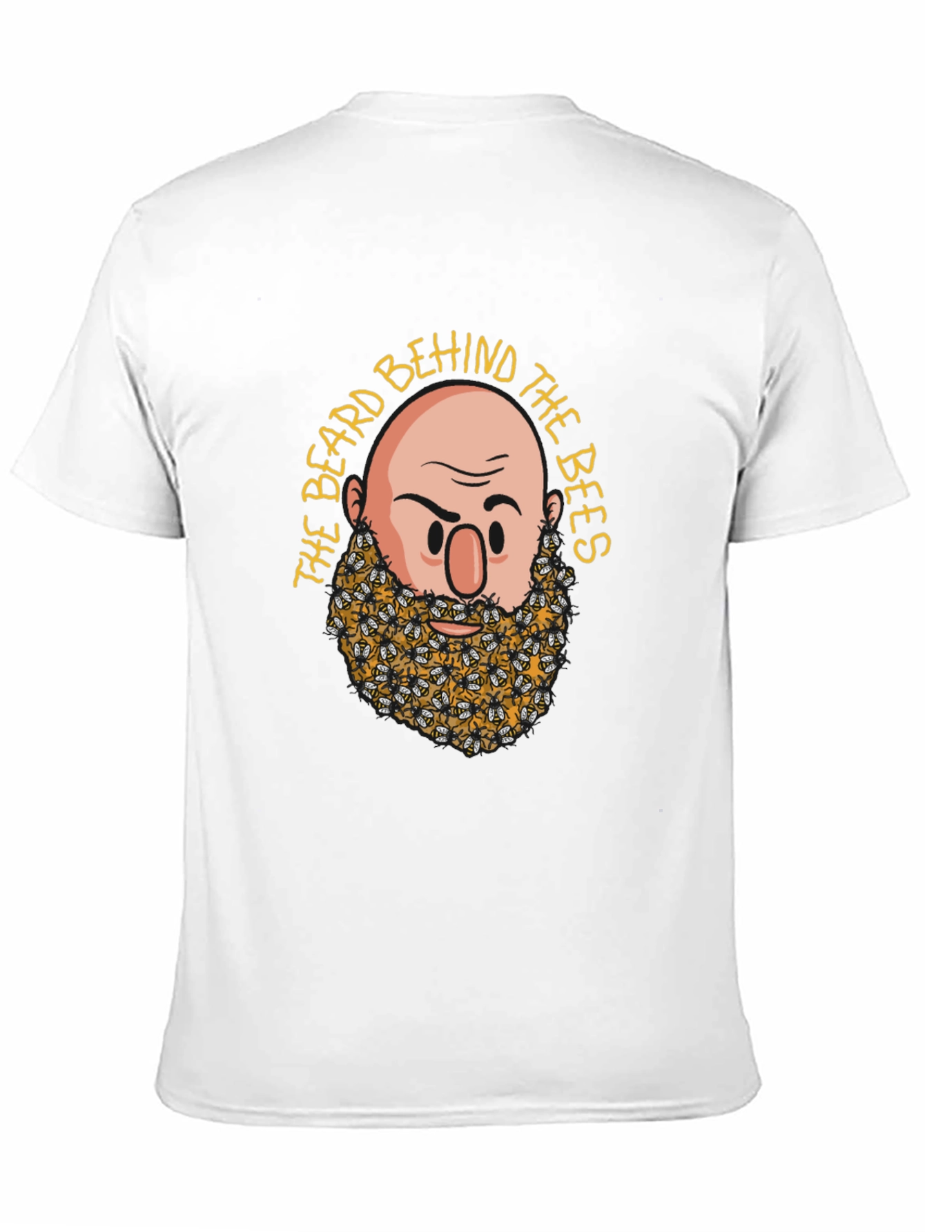 Camiseta Negra: La Barba Detrás de las Abejas