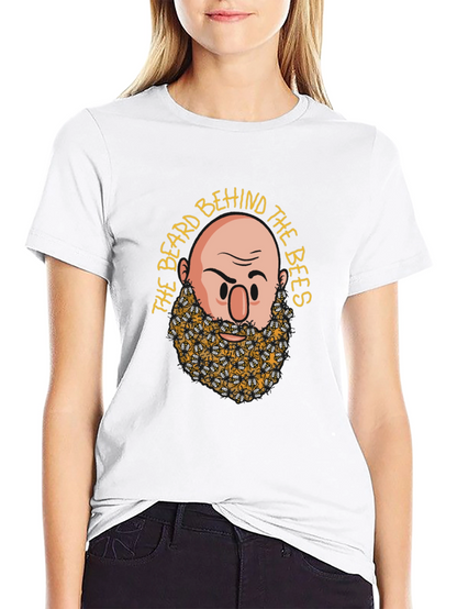 Camiseta Negra: La Barba Detrás de las Abejas