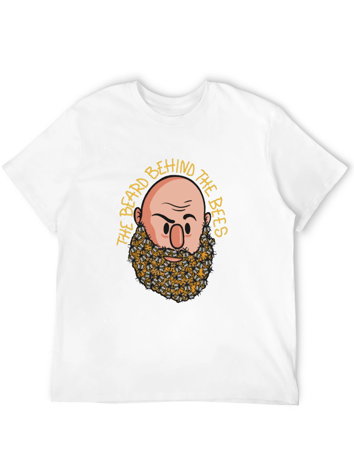 Camiseta Negra: La Barba Detrás de las Abejas