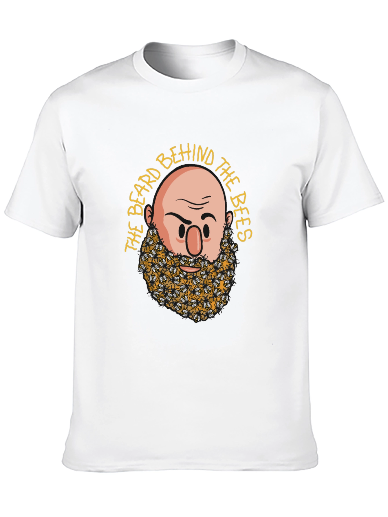 Camiseta Negra: La Barba Detrás de las Abejas