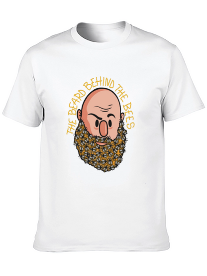 Camiseta Negra: La Barba Detrás de las Abejas