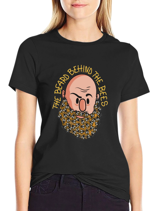 Camiseta Negra: La Barba Detrás de las Abejas