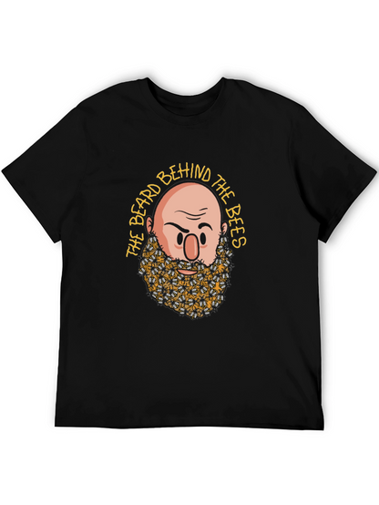 Camiseta Negra: La Barba Detrás de las Abejas