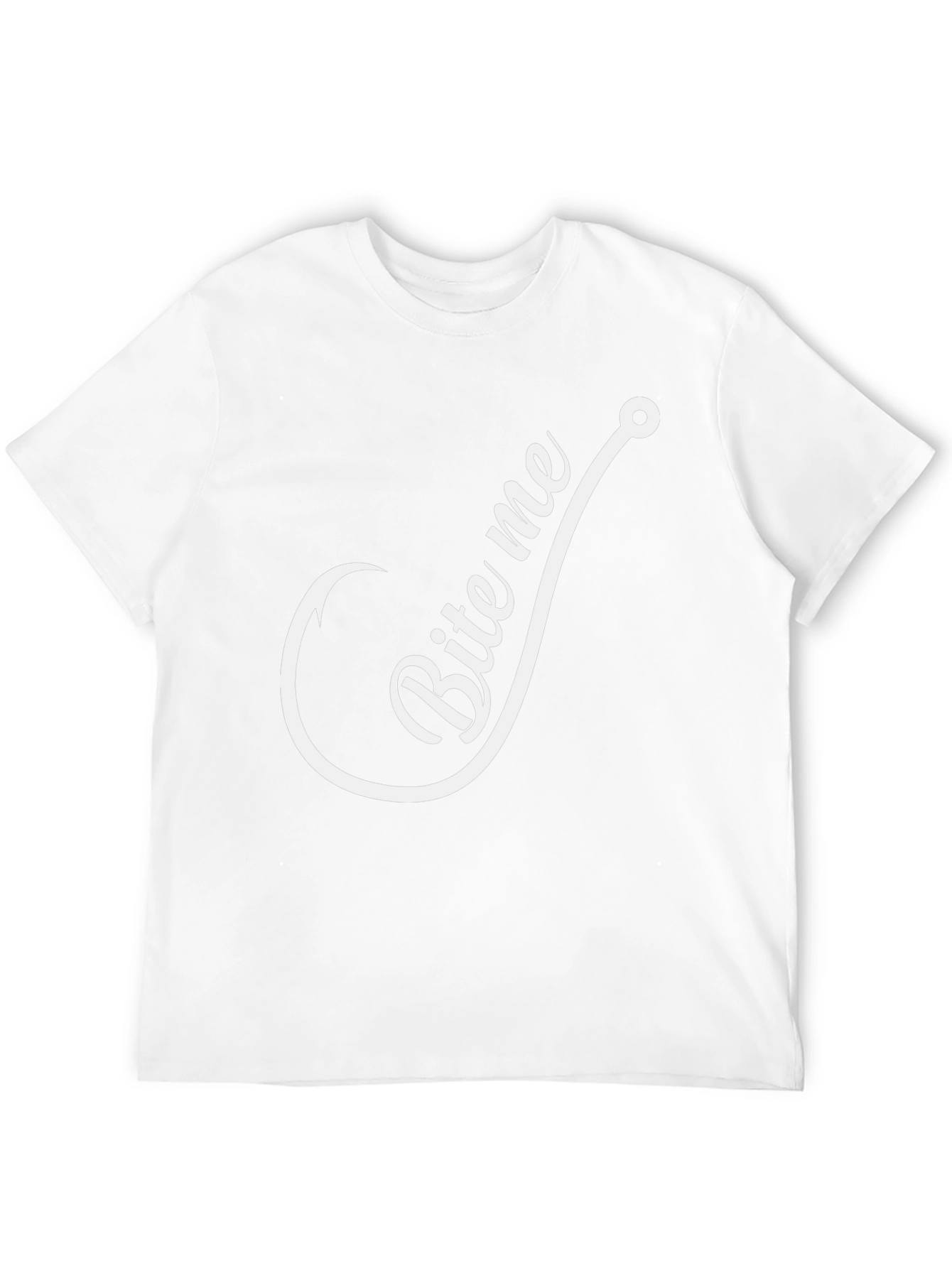 Camiseta Negra con Diseño de Anzuelo Bite Me