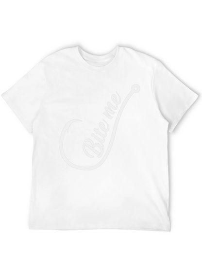 Camiseta Negra con Diseño de Anzuelo Bite Me
