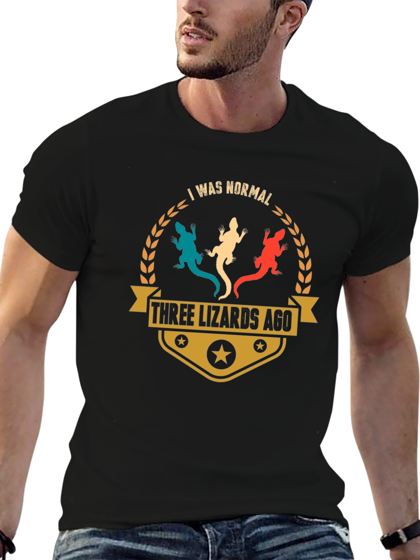 Camiseta Hombre Tres Lagartos Atrás Casual
