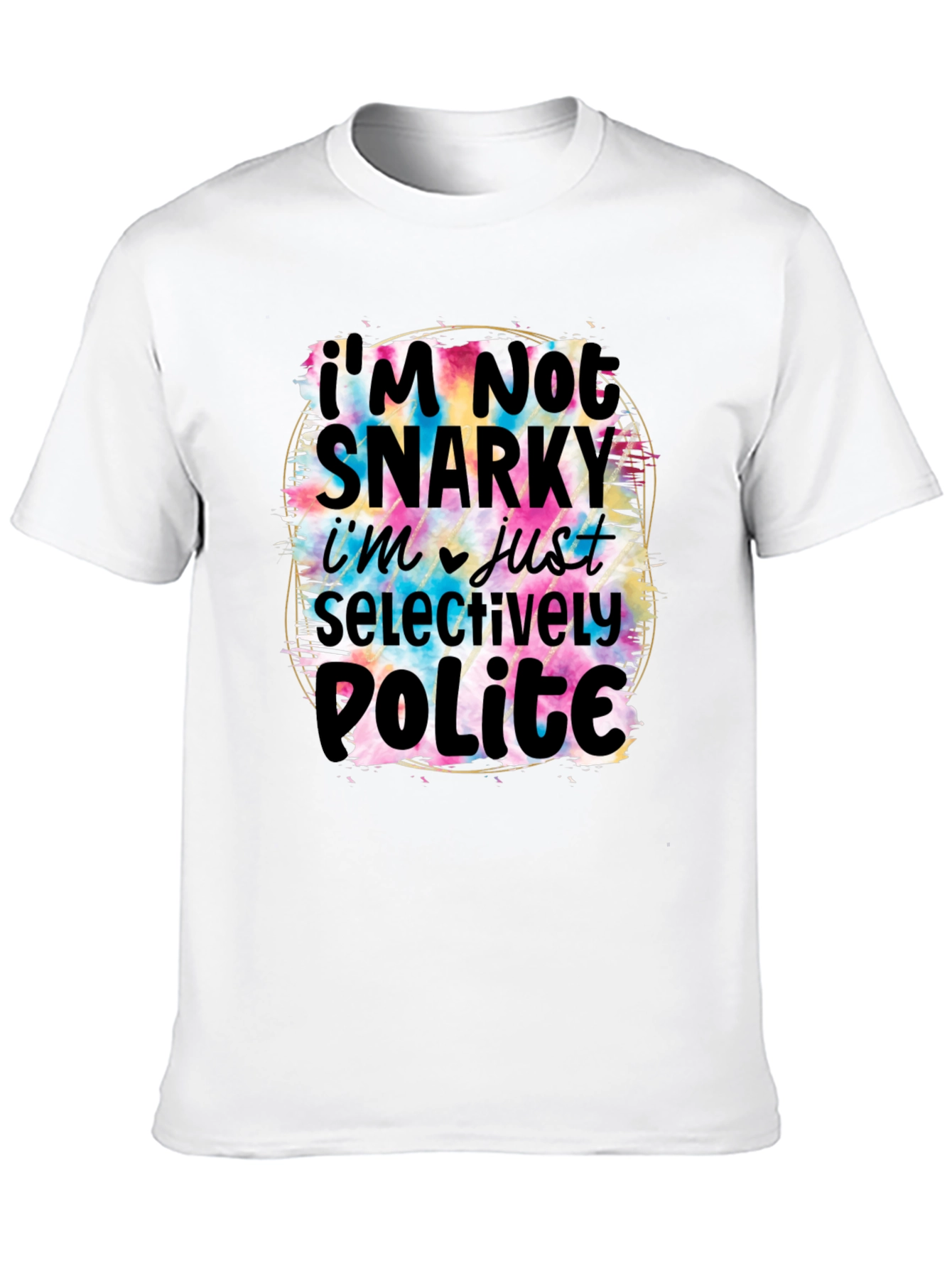 Camiseta Negra con Diseño Im Not Snarky