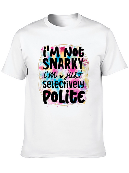 Camiseta Negra con Diseño Im Not Snarky