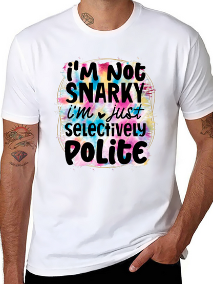 Camiseta Negra con Diseño Im Not Snarky