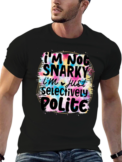 Camiseta Negra con Diseño Im Not Snarky