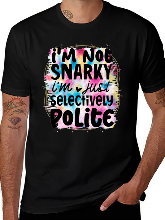 Camiseta Negra con Diseño Im Not Snarky