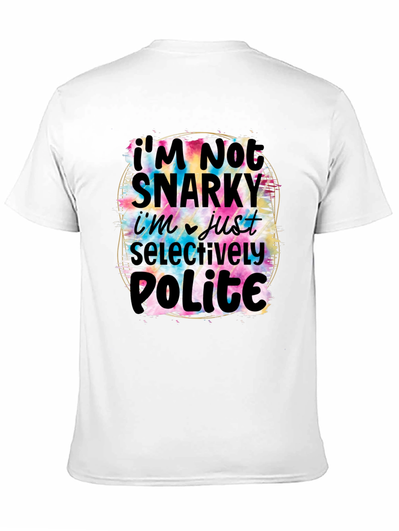 Camiseta Negra con Diseño Im Not Snarky