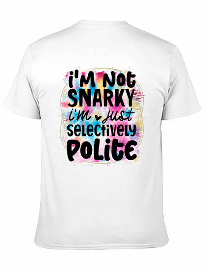 Camiseta Negra con Diseño Im Not Snarky