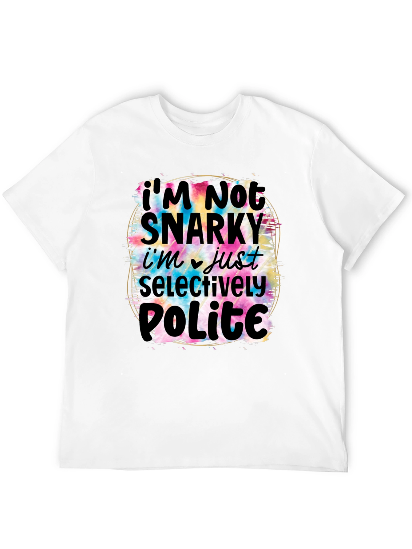 Camiseta Negra con Diseño Im Not Snarky