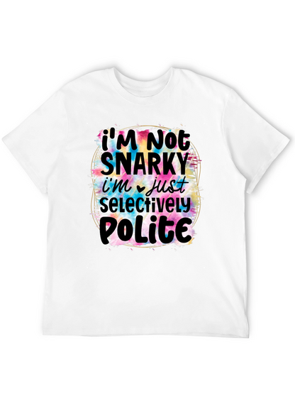 Camiseta Negra con Diseño Im Not Snarky