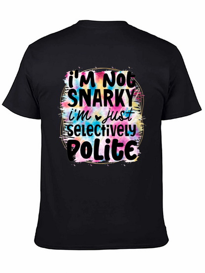 Camiseta Negra con Diseño Im Not Snarky