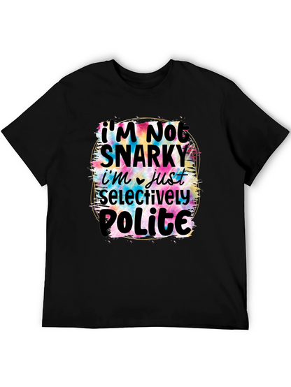 Camiseta Negra con Diseño Im Not Snarky