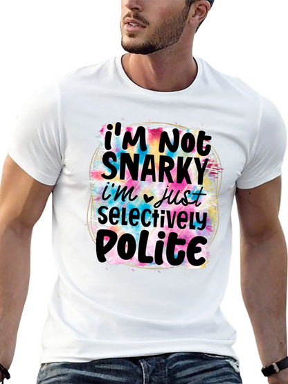 Camiseta Negra con Diseño Im Not Snarky
