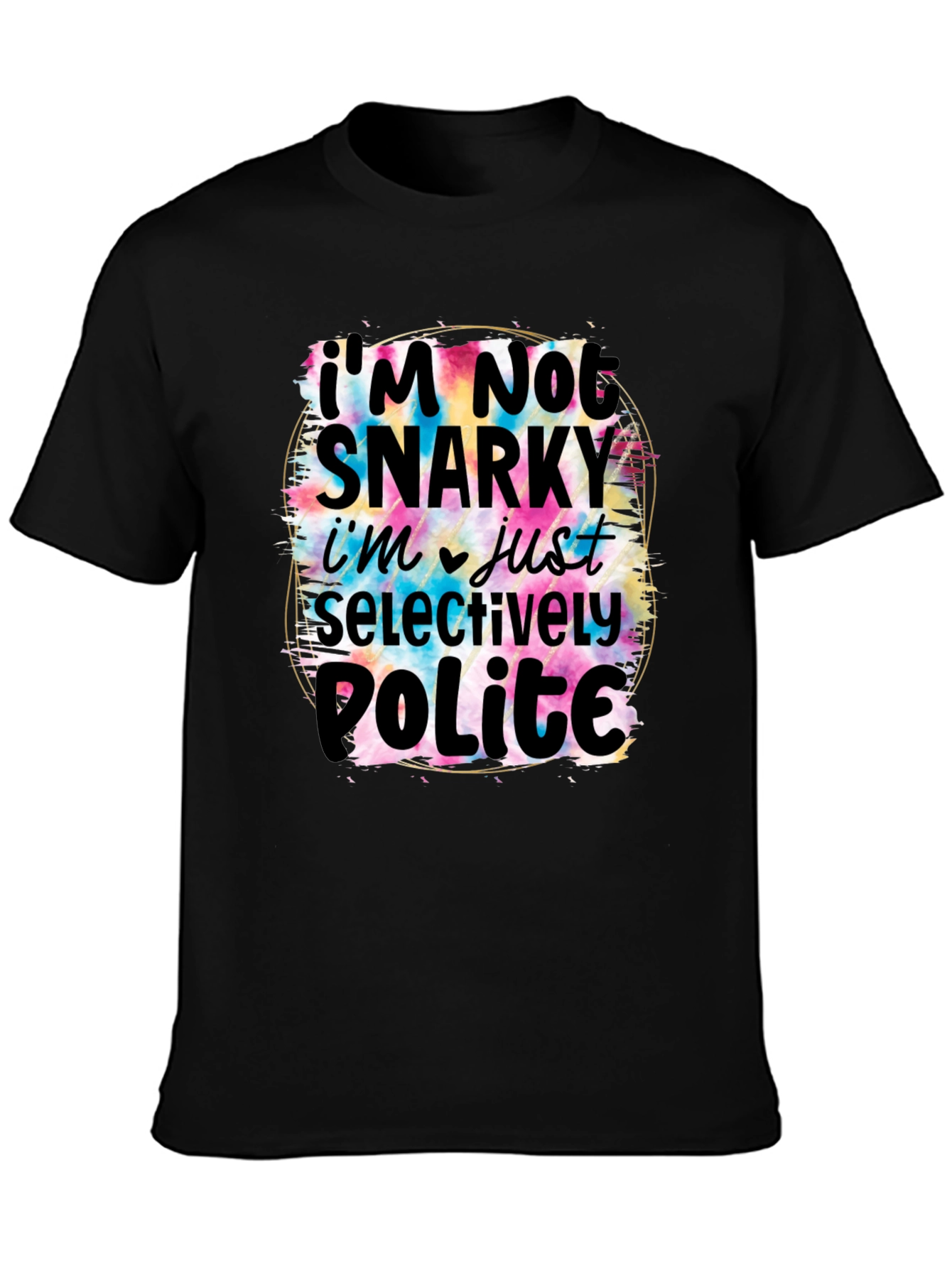 Camiseta Negra con Diseño Im Not Snarky
