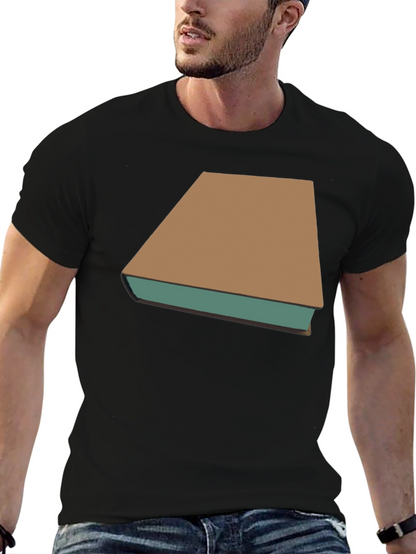 Camiseta Negra con Diseño de Libro Clásico