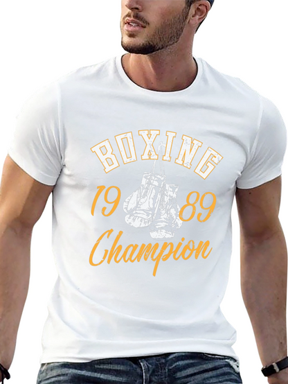 Camiseta Negra BOXING Champion 1989