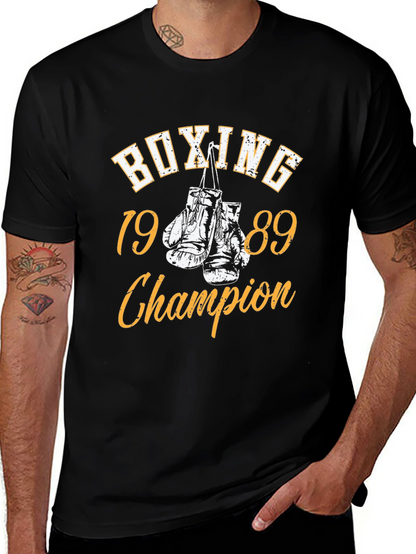 Camiseta Negra BOXING Champion 1989