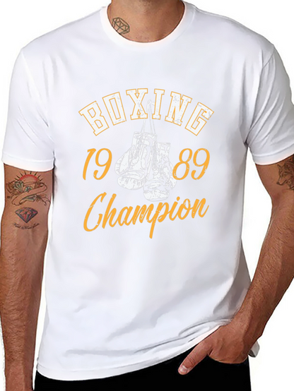 Camiseta Negra BOXING Champion 1989