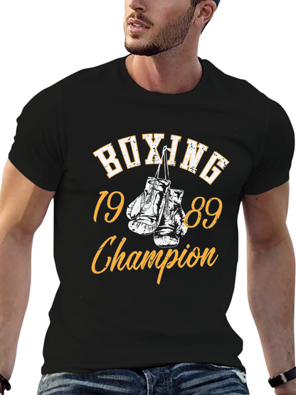Camiseta Negra BOXING Champion 1989