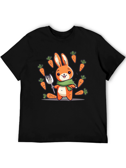 Camiseta Conejo Caricatura con Zanahorias