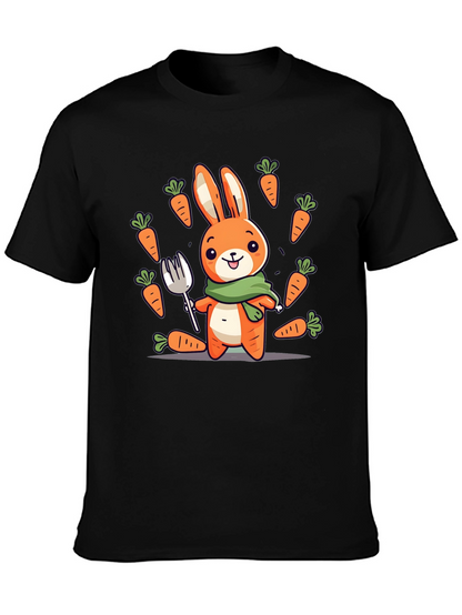 Camiseta Conejo Caricatura con Zanahorias