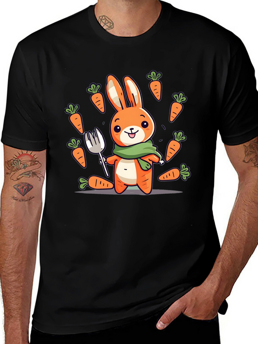 Camiseta Conejo Caricatura con Zanahorias