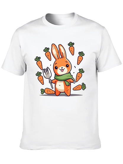 Camiseta Conejo Caricatura con Zanahorias