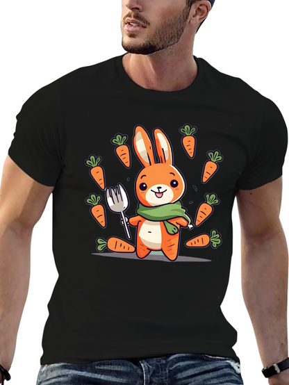 Camiseta Conejo Caricatura con Zanahorias